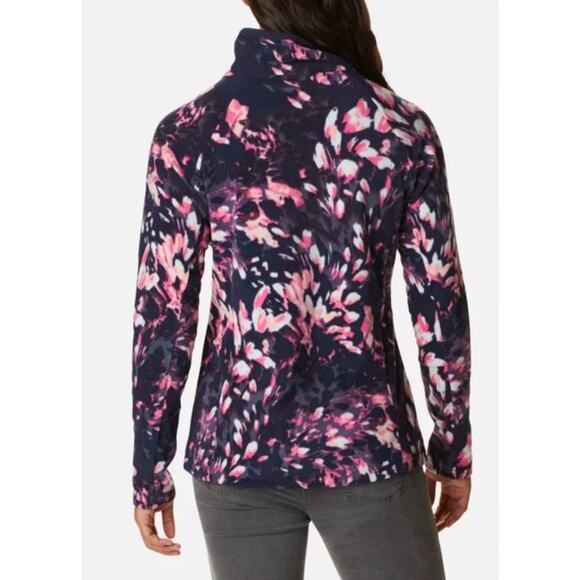 Columbia Glacial IV Print Half Zip Dark Nocturnal Florescence Pullover Fleece M - Picture 2 of 10